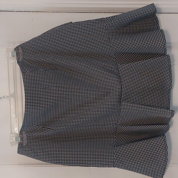 Black-and-white checkered skirt tie front - Picture 3 of 3